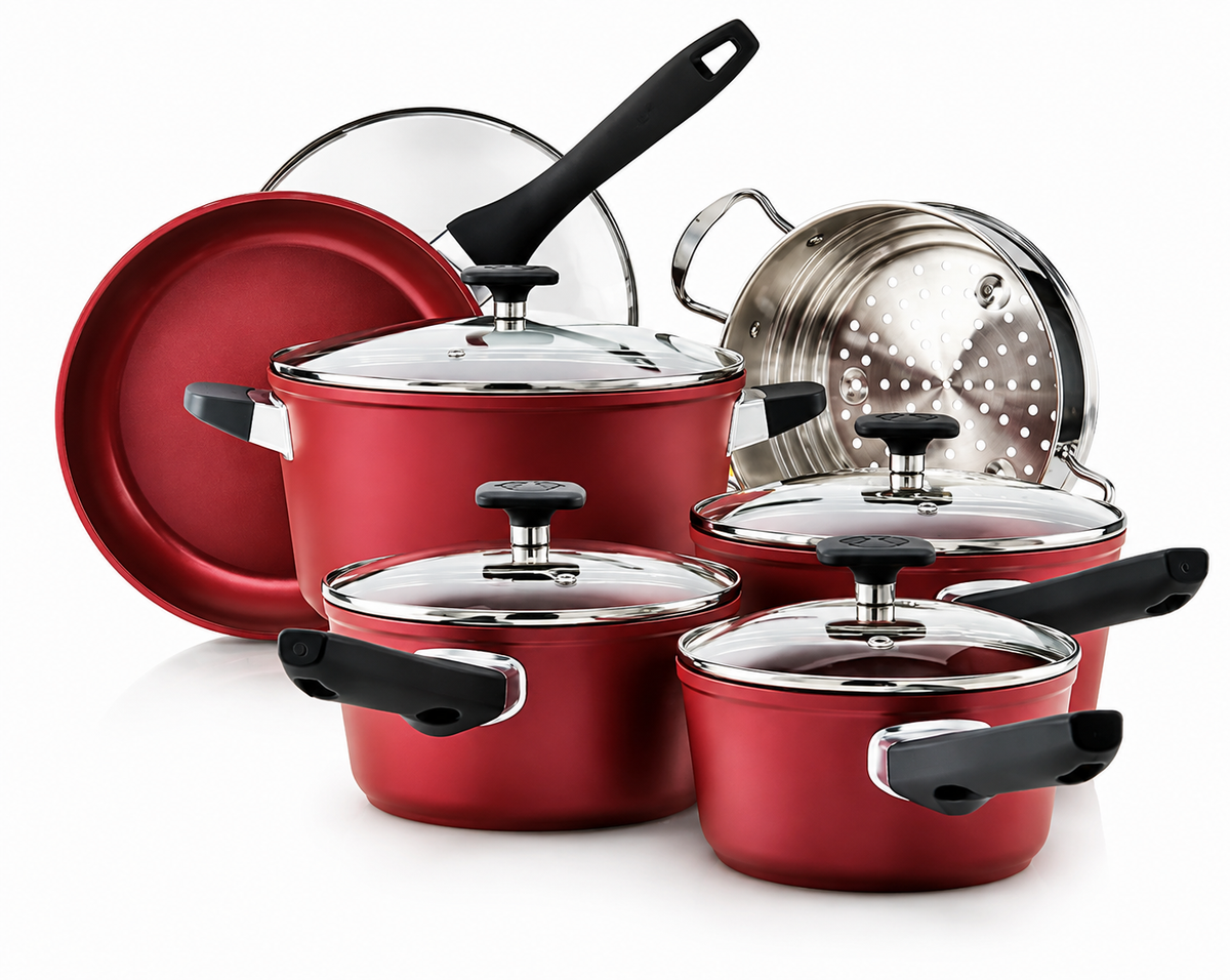 Mericans Classic 11-Piece Forged Aluminum Nonstick Cookware Set