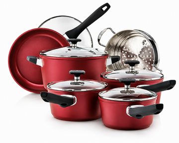 Mericans Classic 11-Piece Forged Aluminum Nonstick Cookware Set