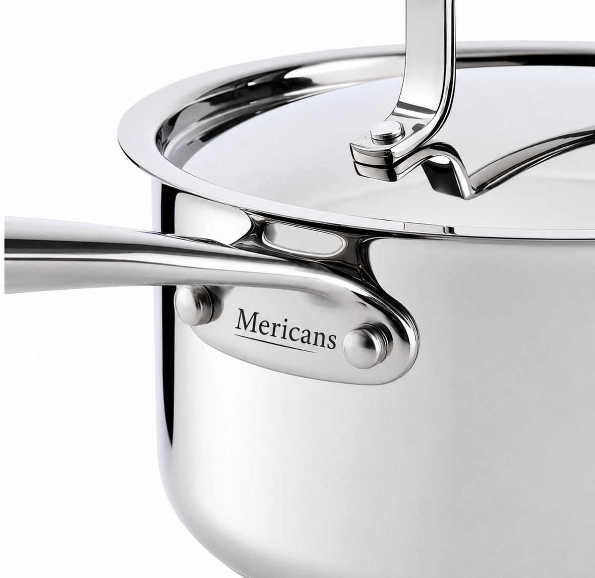 Mericans Signature 12-Piece Stainless Steel Cookware Set – Aluminum Core, Induction Compatible