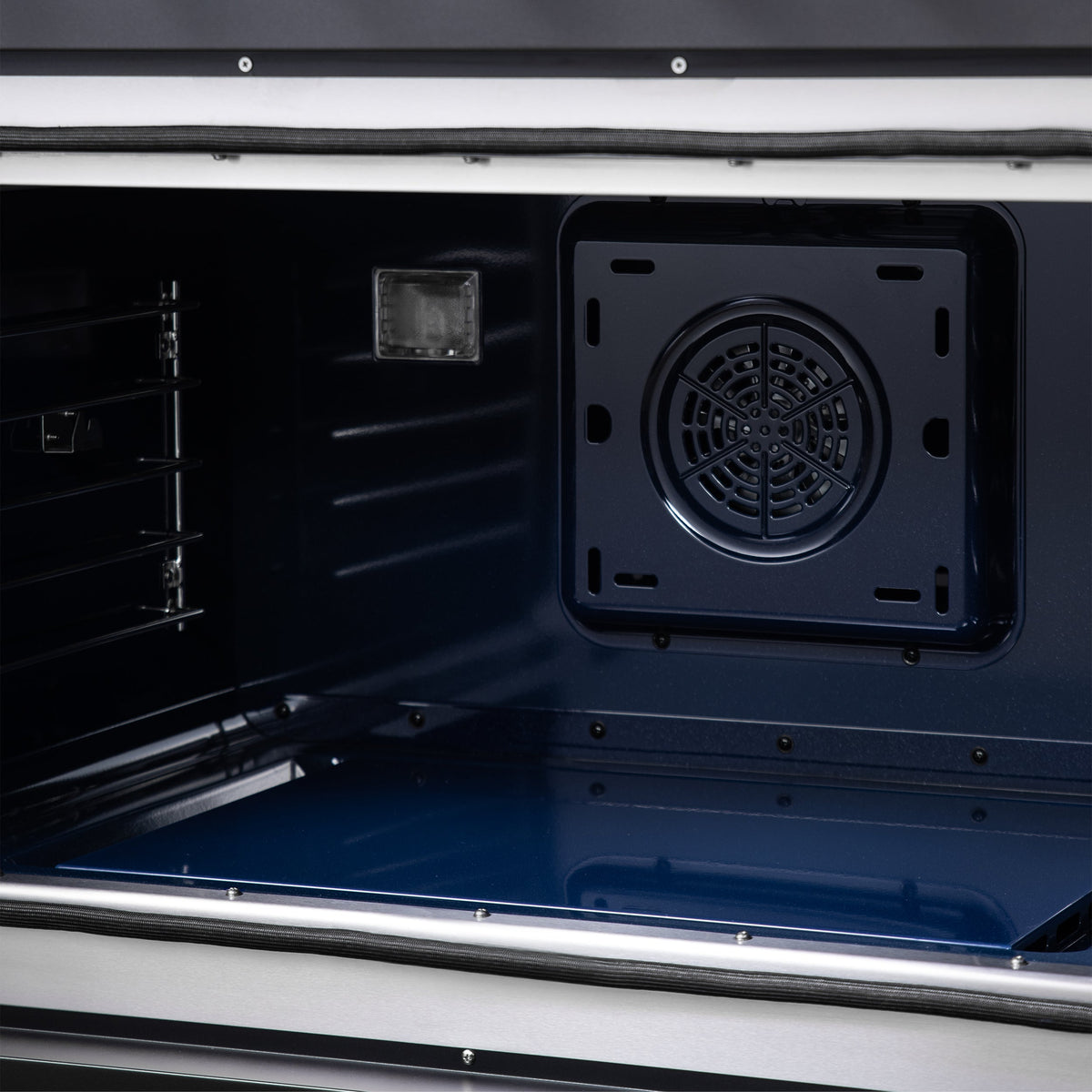 Forno Capriasca 36-Inch Dual Fuel Range, 5.36 Cu. Ft., 6 Sealed Brass Burners, Black with Antique Brass Accents, FFSGS6387-36BLK