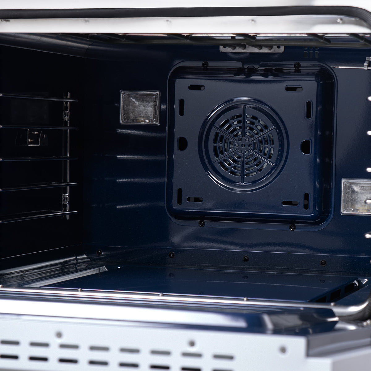 FORNO Capriasca 48-Inch Dual Fuel Range, 6.58 cu. ft. Oven, 8 Sealed Brass Burners, Air Fryer Kit, Rotisserie, Griddle, Wok Ring, White with Antique Brass Acccents (Model: FFSGS6387-48WHT)