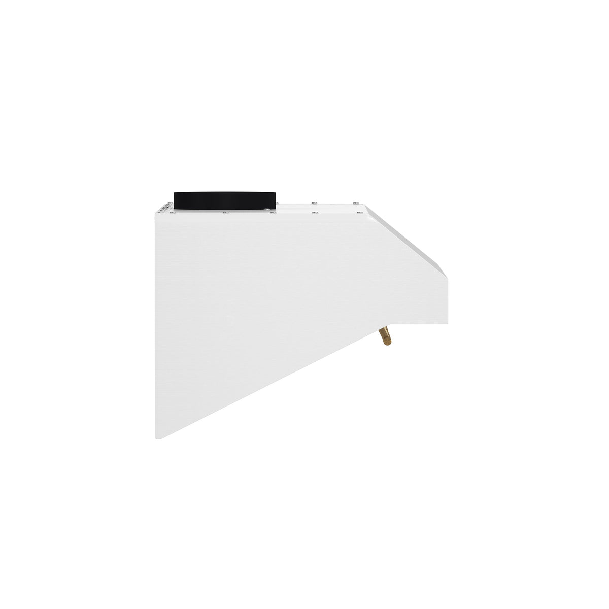 Forno Bari 30-Inch Under-Cabinet Range Hood, 400 CFM, White with Antique Brass Handles (Model FRHUC5255-30WHT)